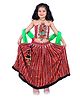 Aglare Navratri Theme Cotton Halter Neck Ethinc Printed With Mirror & Shell Embellished Lehenga Choli Set - Multi Colour