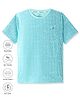 Pine Active Super Microfiber High Resistence Knit Half Sleeves Striped T-Shirt - Turquoise