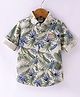 Ruff Twill Woven Full Sleeves Printed Shirt - Green