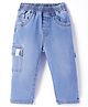 Little Kangaroos Denim Woven Jeans With Side Pocket - Light Blue