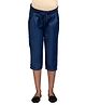 Kriti Under Belly Chambray Capri - Dark Blue