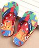 Cute Walk by Babyhug Geometric Print Flip Flops - Red