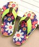 Cute Walk by Babyhug Floral Slip-on Flip Flops - Blue