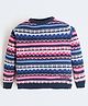 Cherry Crumble By Nitt Hyman Full Sleeves Abstract Designed Sweater - Multi Colour