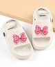 Cute Walk by Babyhug Clogs With Bow Applique - White