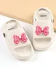 Cute Walk by Babyhug Clogs With Bow Applique - White