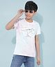 CRIMSOUNE CLUB Cotton Half Sleeves Tie Dye & Dinosaur Printed Tee - Multi Color