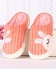 Oh! Pair Slip On Winter Shoes with Bunny Patch - Red