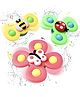 YAMAMA Fidget Spinner Toys Baby Spinner Suction Cup Spinner Toys Baby Bath Toys Silicone Suction Cup Base Spinning Toys For Kids Babies  (Pack of 3 - Multicolor)