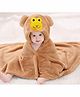 Brandonn Hooded Baby Blanket Monkey Design - Brown