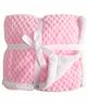 Supersoft Double Layered Flannel Baby Blanket - Baby Pink