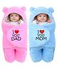 Brandonn Wearable Baby Swaddle Blanket Pack of 2  - Pink, Sky Blue(Design May Vary)