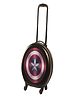 Pollo Klassik Round Captain America Shield Suitcase with 4 Wheel Portable Rolling Trolley Bag Luggage Case (Black)