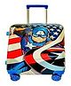 Polla Klassik Captain America Superhero Rotating Carry On Luggage Wheels Non-Breakable with 4 Wheel Travel Trolley Bag Case(Blue)