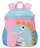 Cots and Cuddles 3D Dino Backpack For Kindergarten Kids (Pink)- Height 9.8 Inch