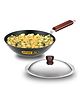 Hawkins Futura Hard Anodised 4.06 mm Deep-Fry Pan With Stainless Steel Lid 2.5 Ltr, 26 cm, Black