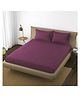 Trance Home Linen 400TC King Elastic Fitted Bedsheet 2 Pillow Covers - Plum