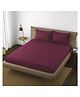 Trance Home Linen 400TC King Elastic Fitted Bedsheet 2 Pillow Covers - Deep Wine