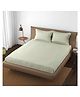 Trance Home Linen 400TC Queen Elastic Fitted Bedsheet with 2 Pillow Covers - Ivory