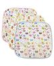 Trance Home Linen Pure Cotton 3-Layered Multipurpose Baby Burp Cloth | Baby Receiving Cloth | Skin-friendly Reusable | Cotton Baby Burping Towel (Pack of 3, 40x40 cm, Stars & Clouds)