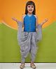 AJ Dezines Silk Blend Sleeveless Check Pattern Indo Western - Grey