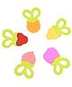 Cozy Vibes Baby Teether Silicone Teether Fruits Babies Bpa Free 3 M+ Infant Sounds Teething Toy Effective Easy to Hold-Pack of 1- Color May Vary
