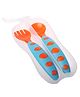 COZY VIBES 2pc Children Tableware Baby Spoon Fork Set Children Utensil Safety Tableware Infant Solid Feeding Flatware for Baby Feeding Bowl PACK OF 1- COLOR MAY VARY