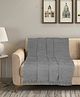 Saral Home STRIPE (BARKHA) WASHABLE COTTON SOFA COVER/THROW, (Grey, 140x160 cm)