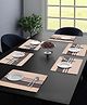 Saral Home Cotton 6 Pieces Table Mat - 34x45 cm, Brown)