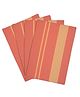 Saral Home Cotton 4 Pieces Table Mat - (34x45 cm, Orange)