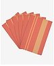 Saral Home Cotton 6 Pieces Table Mat - (34x45 cm, Orange)