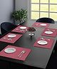 Saral Home Cotton 6 Pieces Table Mat -34x45 cm, Maroon
