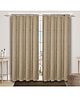 Saral Home Zig-Zag Chenille Blackout Door Curtains 2pc, Beige. 4 X 7 Feet