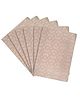 Saral Home Cotton 6 Pieces Table Mat -34x45 cm, Beige