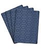 Saral Home Cotton 4 Pieces Table Mat -34x45 cm, Blue