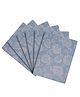 Saral Home Cotton 6 Pieces Table Mat -34x45 cm, Grey