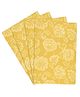 Saral Home Cotton 4 Pieces Table Mat -34x45 cm, Yellow