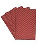 Saral Home Cotton 4 Pieces Table Mat - (34x45 cm, Rust)