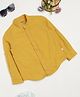 Milou Cotton Full Sleeves Solid Bio Washed Shirt - Yellow