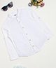 Milou Cotton Full Sleeves Solid Bio Washed Shirt - White