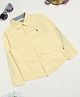 Milou Cotton Full Sleeves Solid Bio Washed Shirt - Light Yellow