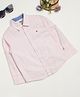 Milou Cotton Full Sleeves Self Designed Bio Washed Shirt - Pink