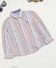 Milou Cotton Full Sleeves Striped Bio Washed Shirt - Pink