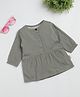 Milou Cotton Crinkle Full Sleeves Bio Washed Top - Olive Green