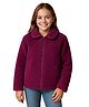 Pine Kids Woven Full Sleeves Collar Neck Front Open Solid Colour Winter Jacket - Burgundy