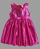 Funshine Sleeveless Sequins Embellished & Bow Applique Detailed Fit & Flare Dress With Cotton Lining Inside - Rani Pink