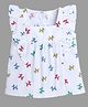 Funshine Cotton Frill Sleeves Balloon Dogs Printed Top - White