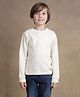 One Friday Cotton Full Sleeves Alien Text Detailed Sweatshirt - Off White