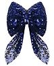 Aye Candy  Sparkling Sailor Bow Aligator Clip - Navy Blue