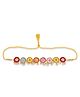 Aye Candy Pearl Detail Zardosi Coloured Circle Design Necklace -  Gold